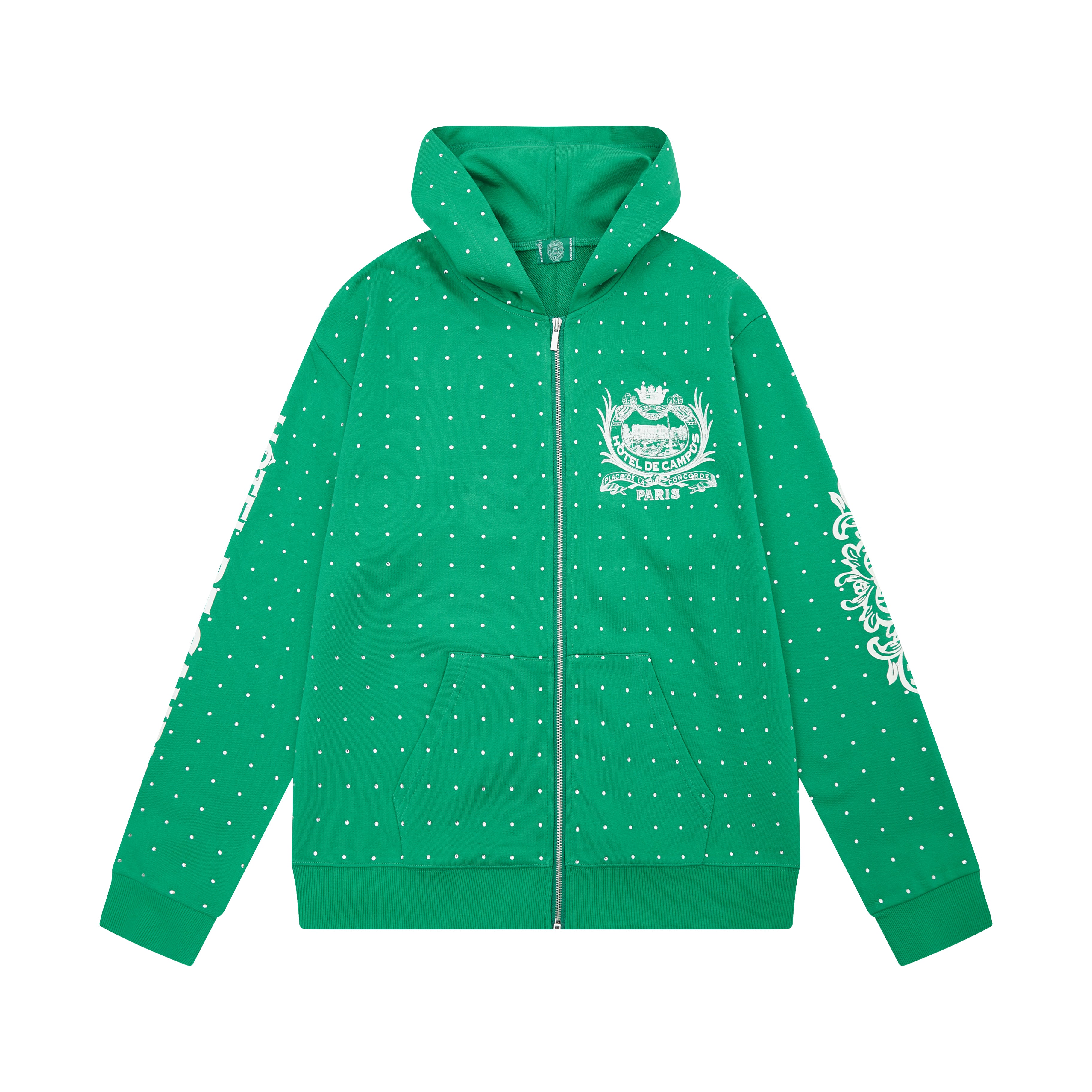 Louvre Zip Up Hoodie (Sun Fade Wash Green)